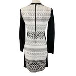 Shoshanna  Geometric Knit Bodycon Stretch Long Sleeve Cocktail Dress 6 Photo 2