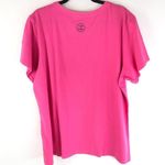 Life is Good Women Crusher Tee T Shirt Scoop Neck Football Sunday Funday Pink XL Photo 1