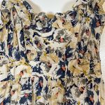 Moulinette Soeurs For Anthropologie Hydrangea Petals Maxi Floral Silk Dress Sz 6 Photo 2