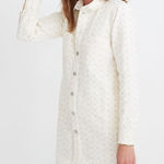 Madewell NWTs Embroidered Eyelet Denim Cream Button-Down Dress size small Photo 0