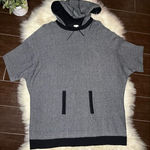 Soma black/grey oversized knit dolman sleeved hoodie sz L/XL Gray Size L Photo 0