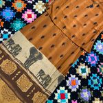 Womens Vintage always Caroline elephant and palm tree print summer long dress Orange Size 8 Photo 3