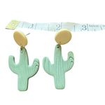 Cactus BAKED clay earrings Green Photo 2