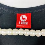 PERU | Lama Peruvian Lima Womens Black Shirt Red Size L Photo 3