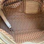 Brighton Croc Olive‎ Green Shoulder Bag Purse Zipper Charm And Dust bag B Tan Photo 11