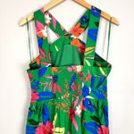 J Crew Factory Tall Printed Tiered Halter Midi Dress Bright Clover Multi 12 NWT Green Photo 7