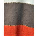 Fall Colorblock‎ Striped Sweater Brown White Orange Knit Women Size Small Photo 1