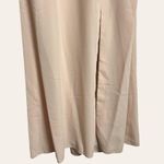 After Six  6849 Cameo Blush Pink Crepe One Shoulder Draped Cowl Neck Gown 4 New Photo 3