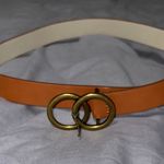 Elegant Orange Belt with Gold Buckle Photo 0