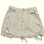 Boyish by Her Corey Distressed Denim Skirt in Rosemary’s Baby Cream Color 26 Size undefined Photo 1