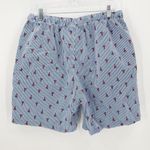 Lands’ End blue striped red lobster pajama shorts set size L pockets coastal Size L Photo 2