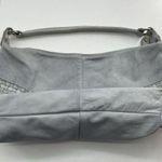 Civico93 Hobo Shoulder Zipper Bag Italian Leather Gray Slouchy Woven Weave Soft Photo 5