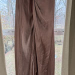 Billy J dusty rose satin twist midi dress, size 8 (AU) Pink Photo 0