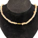 Vintage Polynesian Sea Shell Coral Necklace Light Peach Surfer Hawaii Orange Photo 1