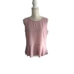 Talbots  Light Purple Sheer Peplum Tank Top Size 12 Petite Photo 4