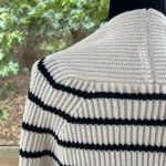 Free People University Stripe Sweater Scarf White Black Stripe One Size. NEW Photo 6