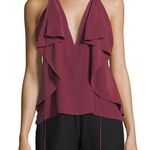 Robert Rodriguez new ✦ Sexy Strappy Silk Red Carpet Draped Cami Top ✦ Wine Photo 0