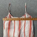 EXPRESS Stripe Top Bow Tie Spaghetti Strap Women's Small V-Neck Beachy Linen Photo 2