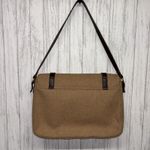 Ralph Lauren Womens Lauren By  Vintage Leather Wool Messenger Bag Photo 3