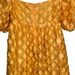 Storia  Unforgettable Golden Sunrise Textured Babydoll Dress‎ Small Photo 6