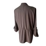 Garnet Hill Drape Front Lightweight Drawstring Jacket, Sz L Photo 4