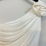 Bardot Lilita Rosette One-Shoulder Stretch Jersey Midi Dress in Orchid White XS Photo 5