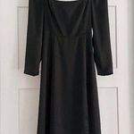 Aritzia Wilfred Square Neck Satin Midi Dress Black Size 0 XS Photo 0