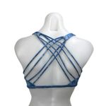 Lululemon Blue Tie Dye Strappy Yoga Workout Athletic Sports Bra Crop Top Size 8 Photo 1