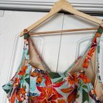 D&Co Blue And Orange‎ Floral Swim Dress Size 30W Photo 5