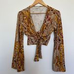 Earthbound Hippie Flared Crop Long Sleeve Shirt Photo 0