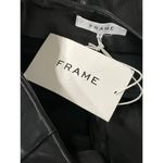 frame denim FRAME Pintuck Leather Trousers in Noir Black 8 New Womens Pants Photo 9