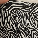 Banana Republic Black & White Zebra Print Zip Back Lined Mini Skirt Size 4 Photo 6