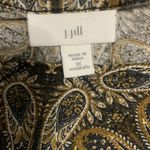 J.Jill Multicolor Paisley Print Fringe Hem Stretch Blouse Photo 2