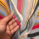 Umgee Womens Tops Size L Multicolor Striped V-neck Faux Wrap Photo 5