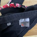 Paparazzi Leggings Womens Size Medium Black Floral Embroidered Boho Flowers Photo 6