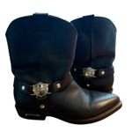 Harley Davidson Women's Vintage Black Oil Resistant Motorcycle Biker Boots 9 1/2 Photo 1