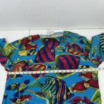 Nordstrom Vintage Size M Silk Button Up Shirt Town Square Fish Print Women's Photo 8