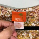 Heart of Palm Brown Neckline Accent Semi Sheer Lightweight Tee Size S Photo 3