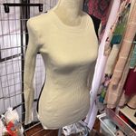 DKNY designer sweater long sleeve round neck new with tag white front black back Photo 7