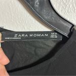 ZARA  Women Black 3/4 Sleeve Sheer Blouse Top size M. Photo 4