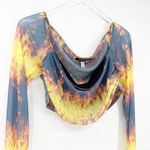 Urban Outfitters NEW Casey Cut Out Mesh Fire Crop Top & Skirt Set XL Photo 3