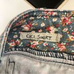 Hot Kiss Vintage 90s Y2K Cici Denim Short Floral Roses Jean Shorts Stretchy sz 6 Photo 6