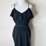Banana Republic  Factory Black Ruffle Jumpsuit Photo 2