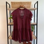 Free People  Baby Blues Tunic Shirt Dress Lace Striped Ruffle Love Combo, XS Photo 1