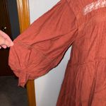 Pilcro  Anthropologie long sleeve mock neck swing mini dress orange boho size unk Photo 2