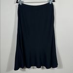 Eileen Fisher Black Silk Lined Stretch Fit and Flare Midi Skirt Women Size Large Photo 1