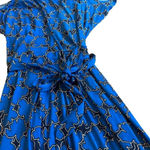 Vicky Tiel Blue Print Wrap Photo 2