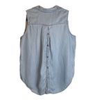 NYDJ Not Your Daughter’s Jeans Vara Indigo Sleeveless Chambray Top MCHM3463 XS Photo 5