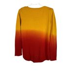 Westbound Gold to red ombré sweater orange asymmetrical soft dip dye sunset Photo 1
