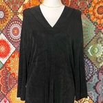 Vintage Longhorn by Niver Western Wear Black Velvet Burn Out Top Size L Photo 0